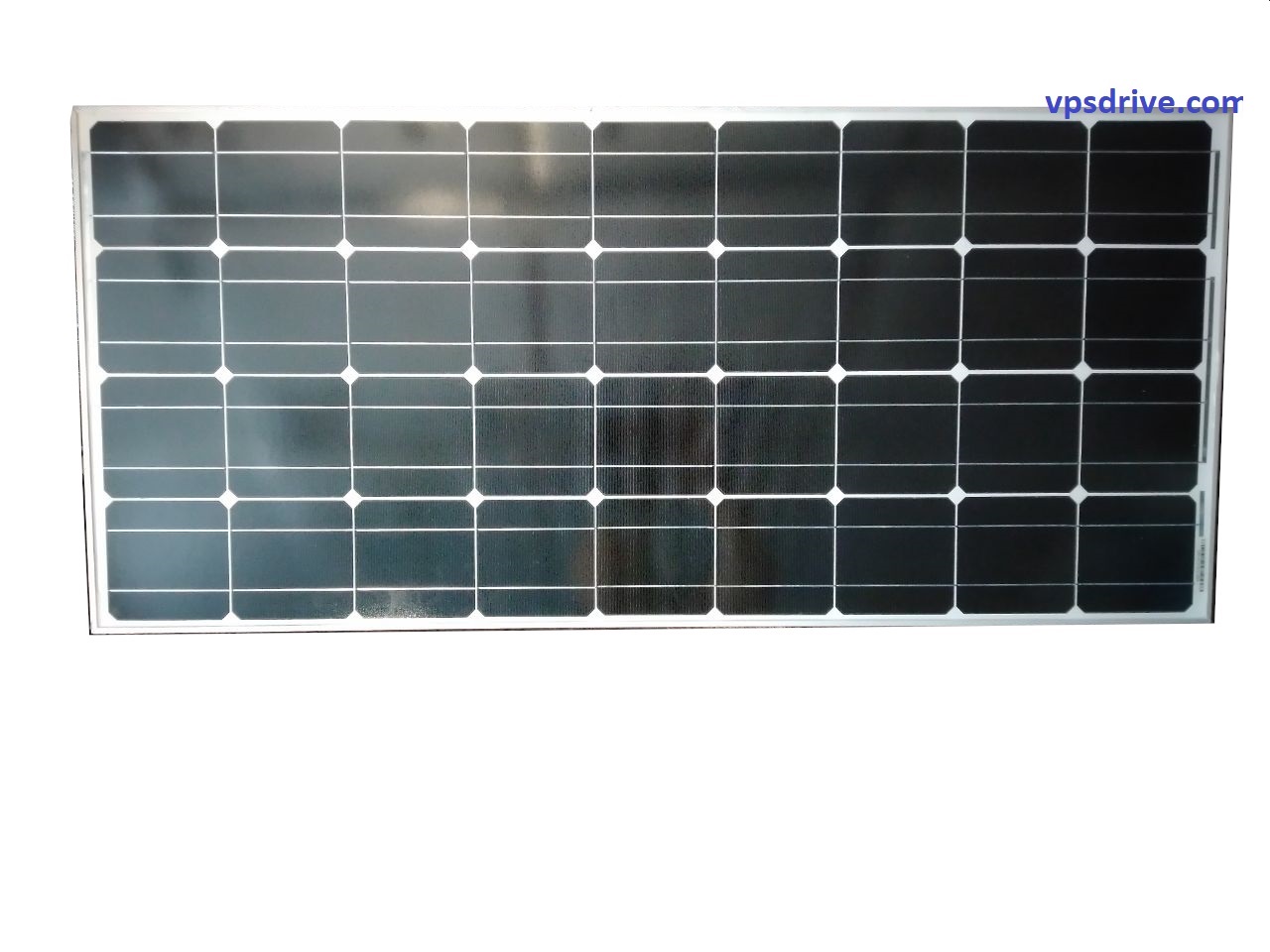 Solar panel for a power station, made of silicon and waterproof, with a capacity of 100W