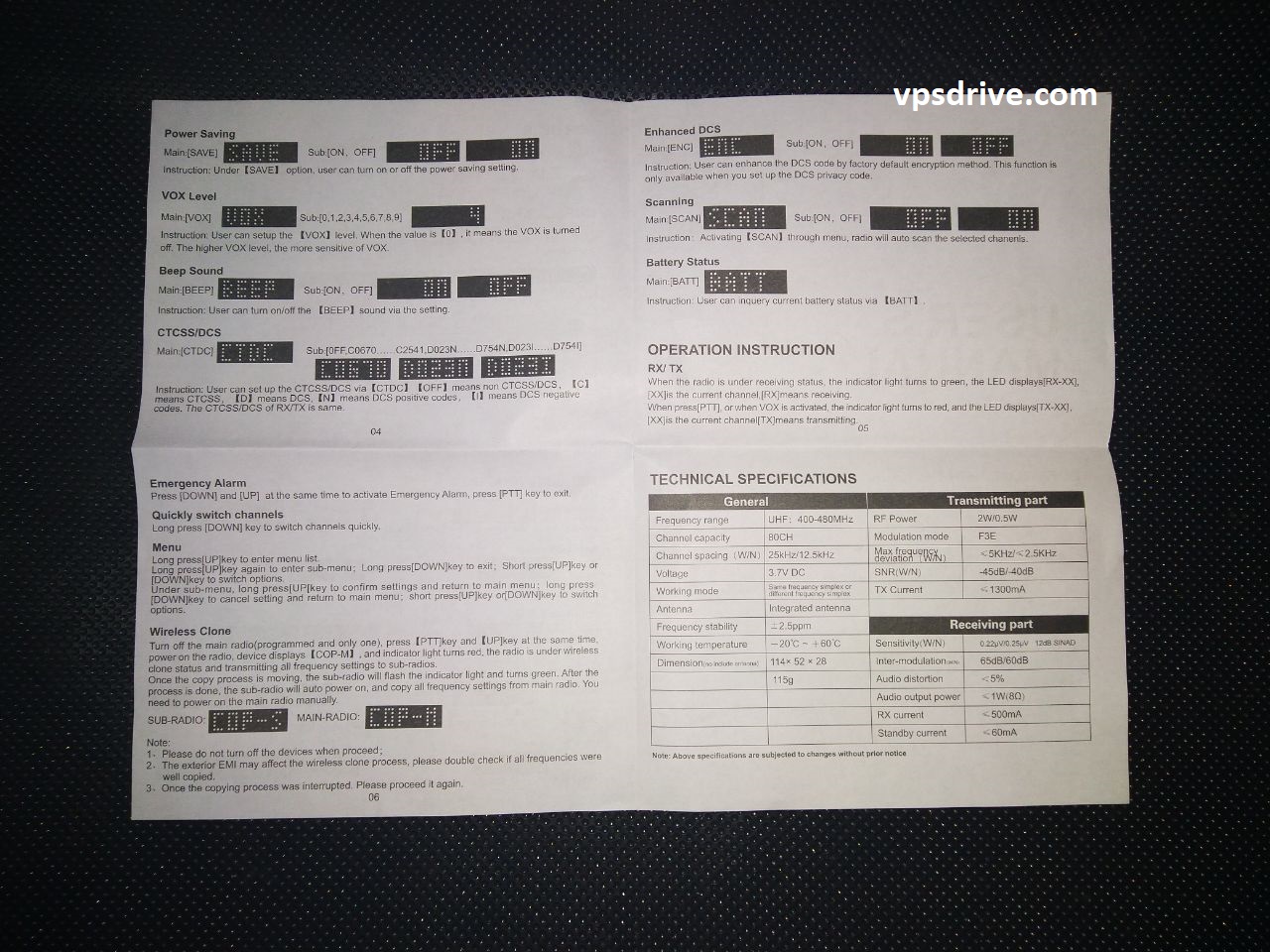 Walkie talkie, radio station KSUN M6 Mini
